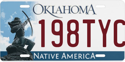 OK license plate 198TYC