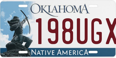 OK license plate 198UGX
