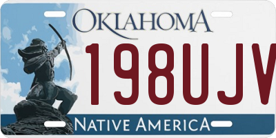 OK license plate 198UJV