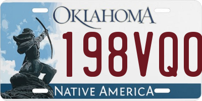 OK license plate 198VQO