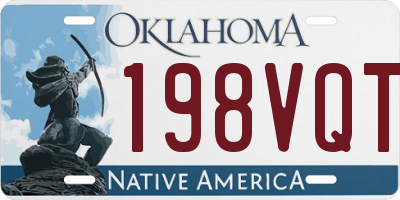OK license plate 198VQT
