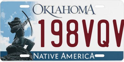 OK license plate 198VQV