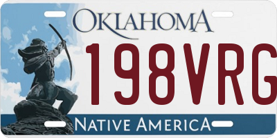 OK license plate 198VRG