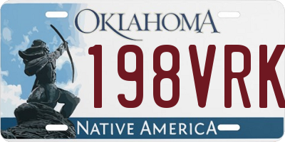 OK license plate 198VRK