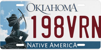 OK license plate 198VRN