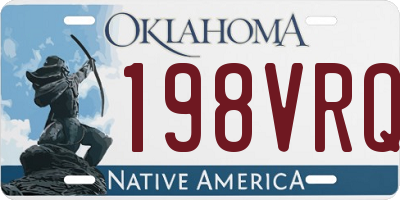 OK license plate 198VRQ