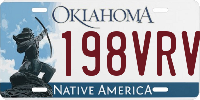 OK license plate 198VRV