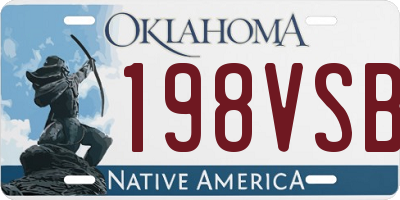 OK license plate 198VSB