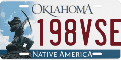 OK license plate 198VSE