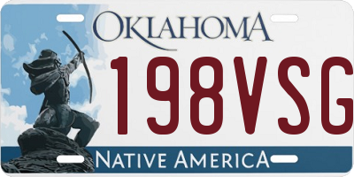 OK license plate 198VSG