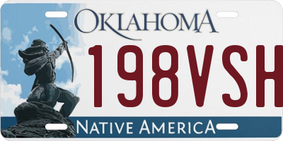 OK license plate 198VSH