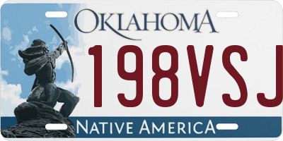 OK license plate 198VSJ