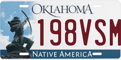 OK license plate 198VSM