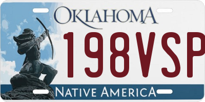 OK license plate 198VSP