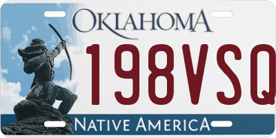 OK license plate 198VSQ