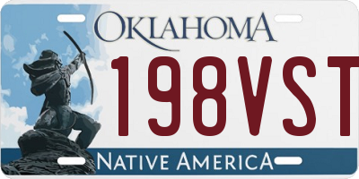 OK license plate 198VST
