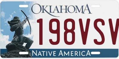 OK license plate 198VSV