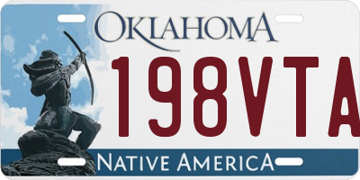 OK license plate 198VTA