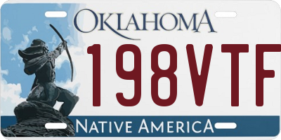 OK license plate 198VTF