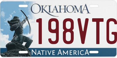 OK license plate 198VTG