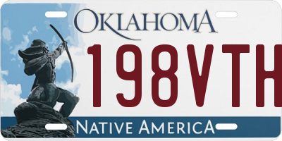 OK license plate 198VTH