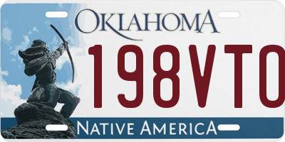 OK license plate 198VTO