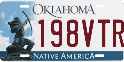OK license plate 198VTR