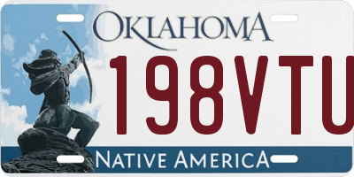OK license plate 198VTU