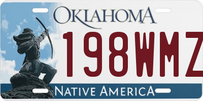 OK license plate 198WMZ