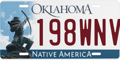 OK license plate 198WNV