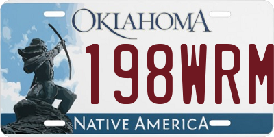 OK license plate 198WRM