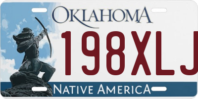 OK license plate 198XLJ