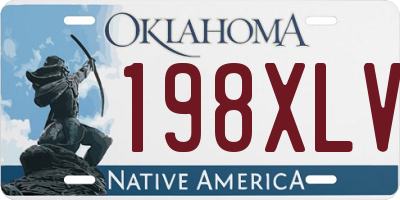 OK license plate 198XLV