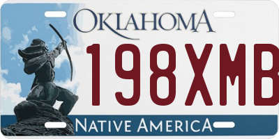 OK license plate 198XMB