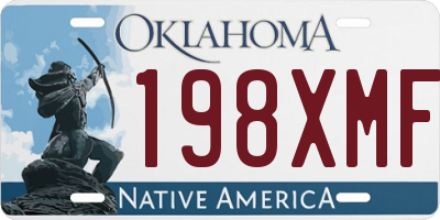 OK license plate 198XMF