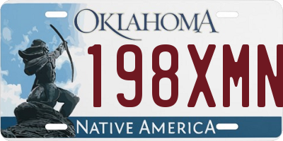 OK license plate 198XMN