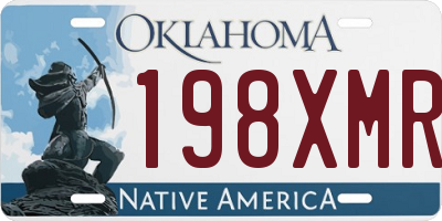 OK license plate 198XMR