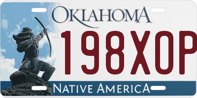 OK license plate 198XOP