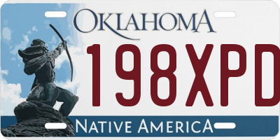 OK license plate 198XPD