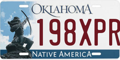 OK license plate 198XPR