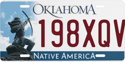 OK license plate 198XQV