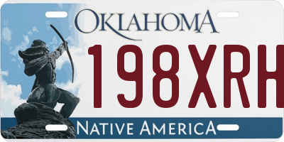 OK license plate 198XRH