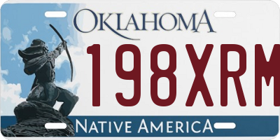 OK license plate 198XRM