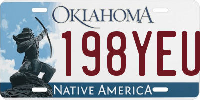 OK license plate 198YEU