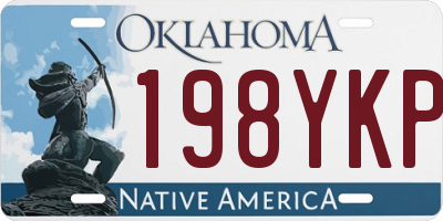 OK license plate 198YKP