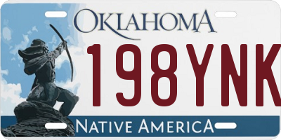 OK license plate 198YNK
