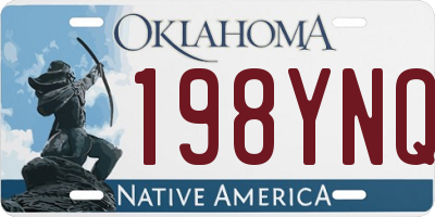 OK license plate 198YNQ