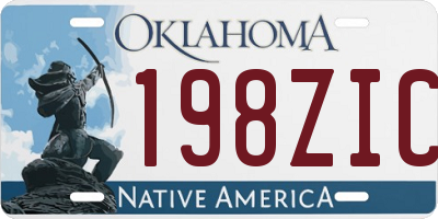 OK license plate 198ZIC