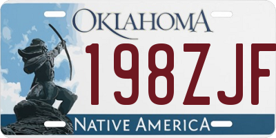 OK license plate 198ZJF