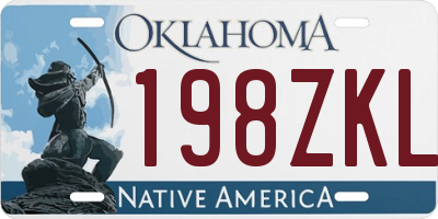 OK license plate 198ZKL